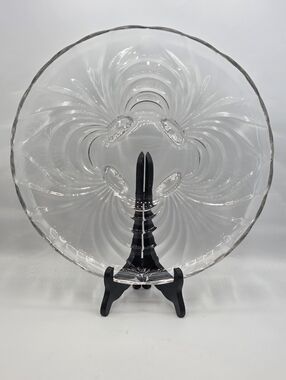 Vintage Cambridge Glass Caprice Clear 4 Toed Cabaret Plate
